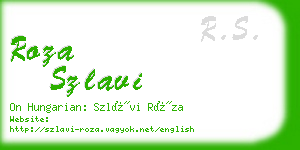 roza szlavi business card